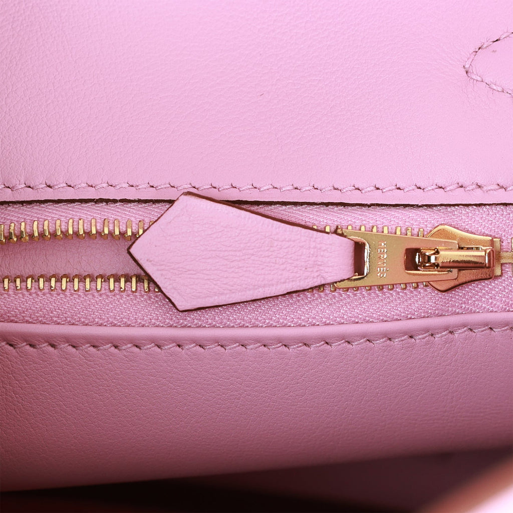Hermes Birkin Handbag Purple Swift with Rose Gold Hardware 25 For Sale at  1stDibs