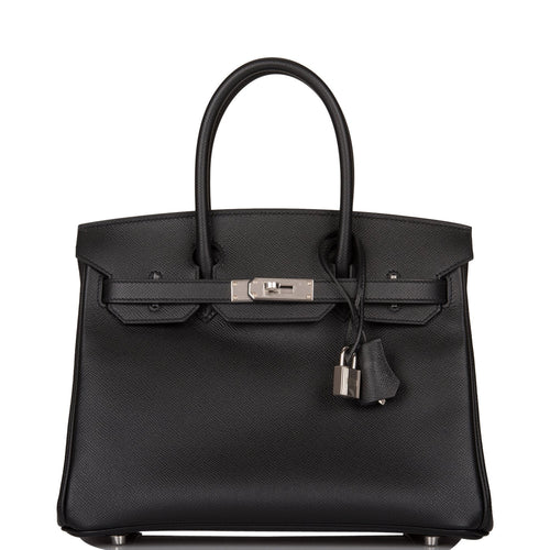 Hermes Birkin 30 Black Epsom Palladium Hardware