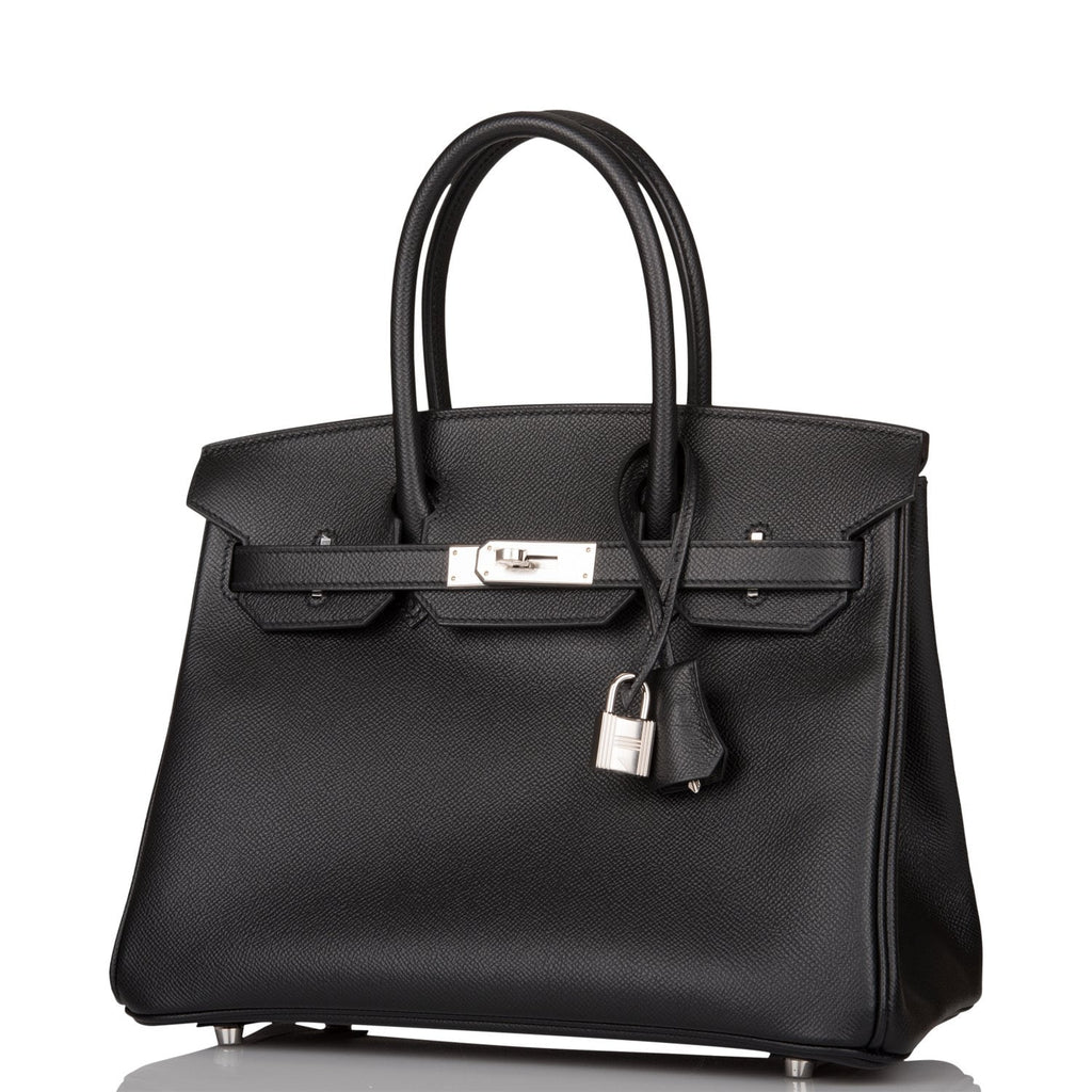 Hermès Birkin 30 Noir (Black) Epsom Palladium Hardware PHW — The