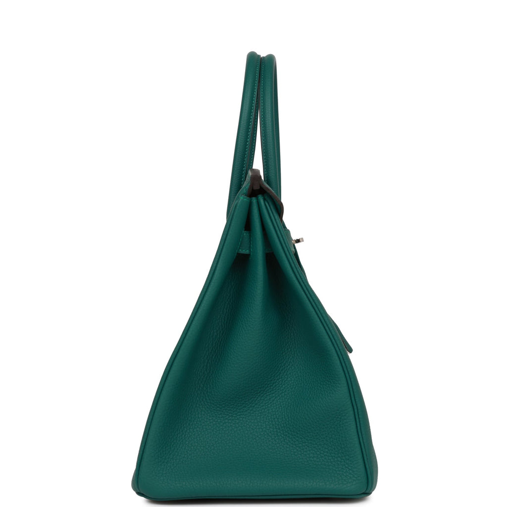 Sold at Auction: Hermes 35cm Malachite Togo Leather Kelly Bag GHW
