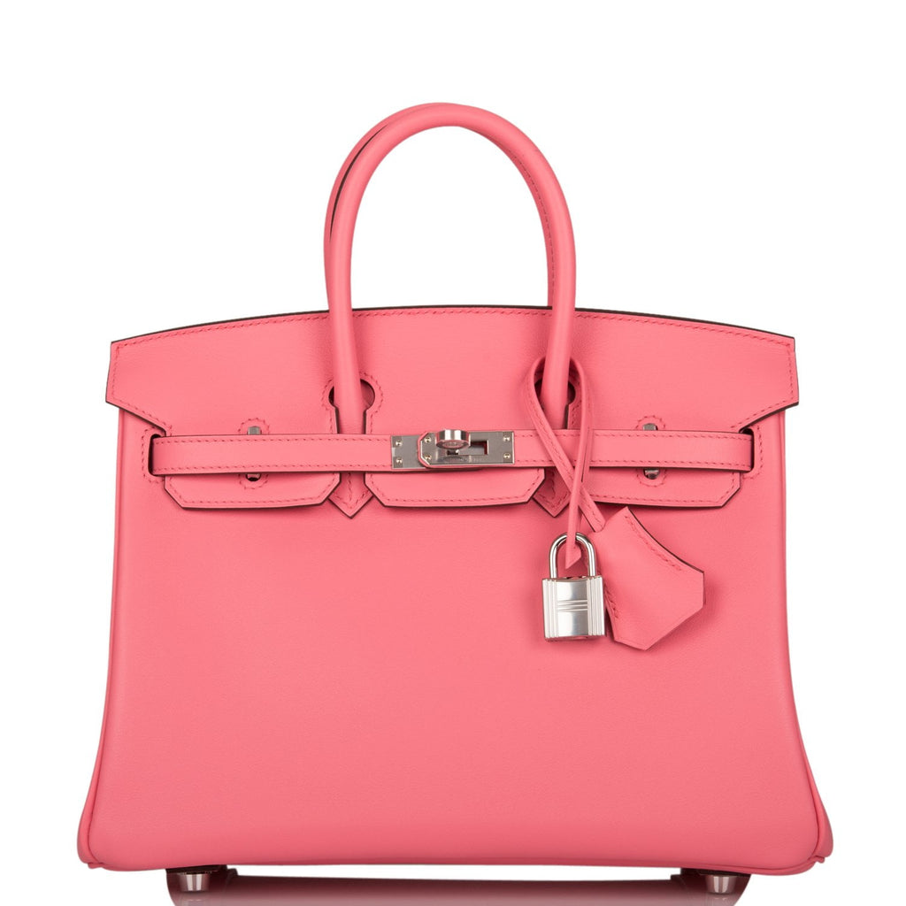 Hermes Birkin Handbag Rose Dragée Swift with Palladium Hardware 25