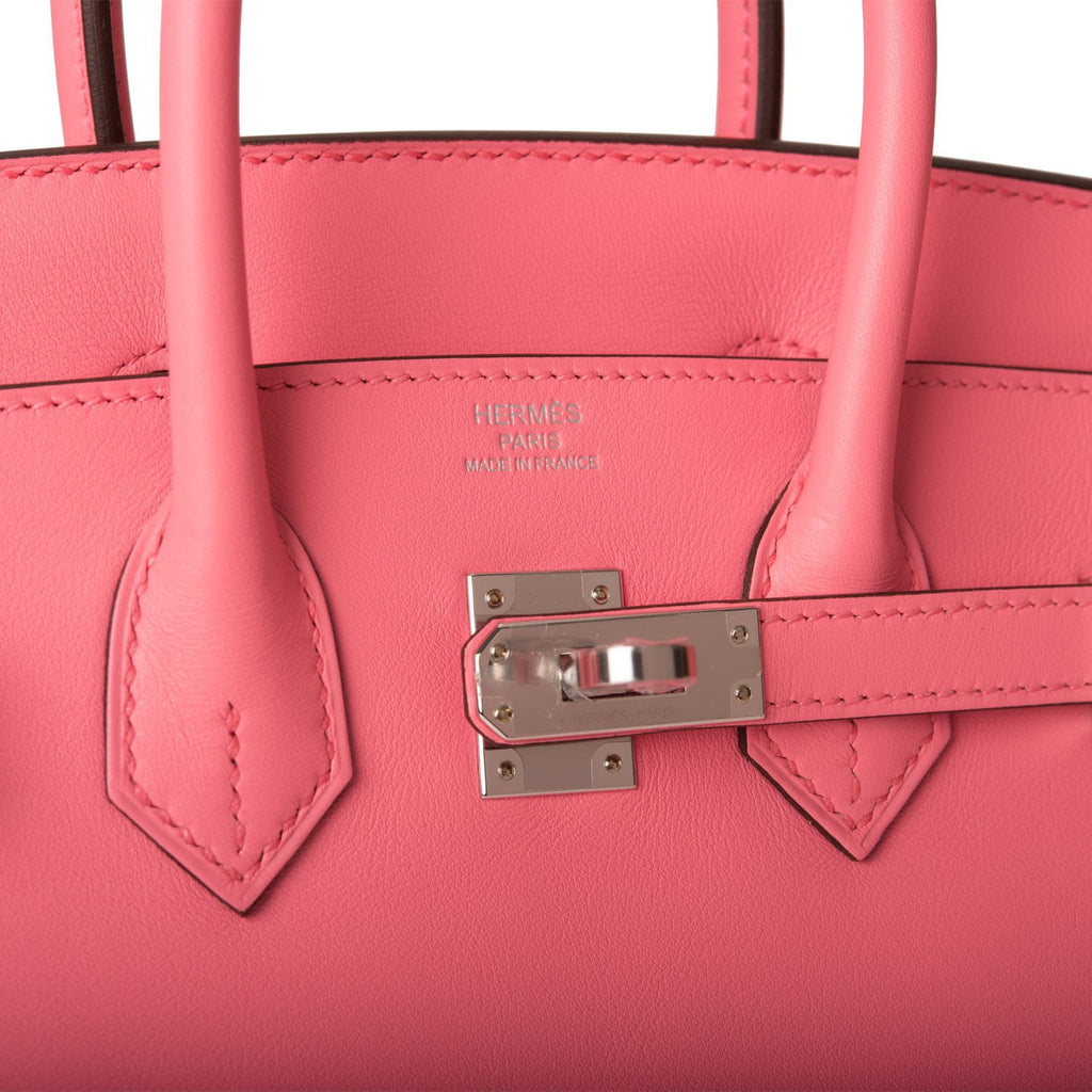 Limited Edition Rose Tyrien and Rouge Vif Ostrich Touch Birkin 25 Palladium  Hardware, 2022, Handbags & Accessories, 2023