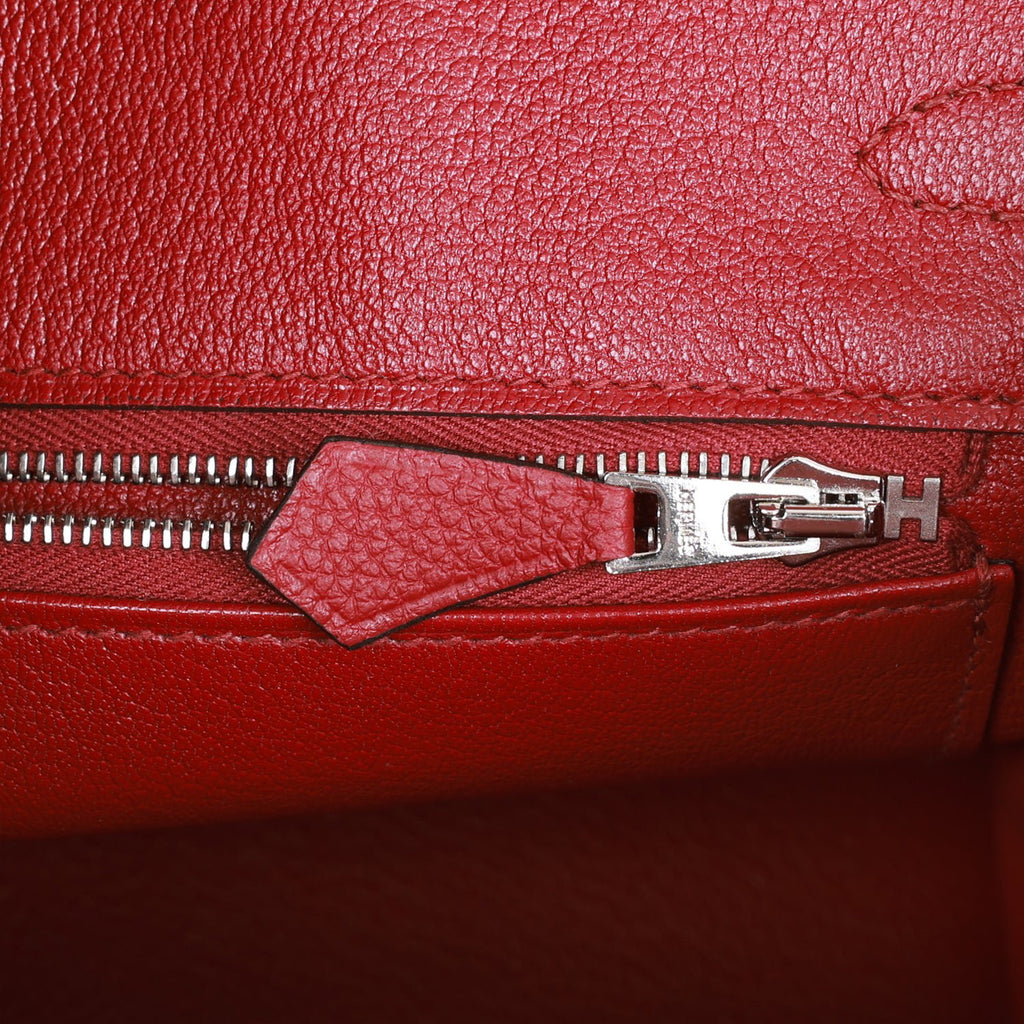 Hermes Birkin 25 Rouge Casaque Togo Palladium Hardware– Wrist