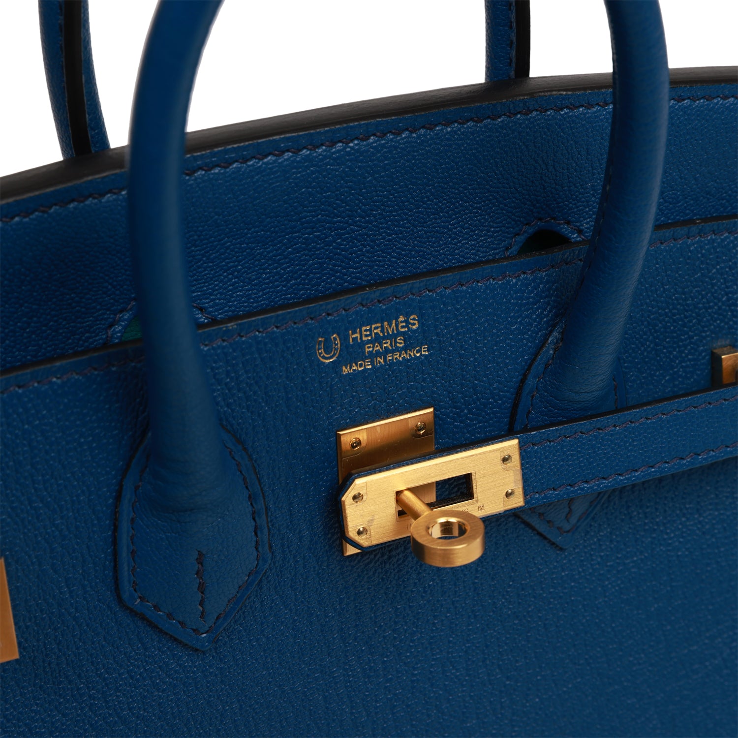 Pre-owned Hermes Special Order (HSS) Birkin 25 Bleu Saphir and Vert Ve ...