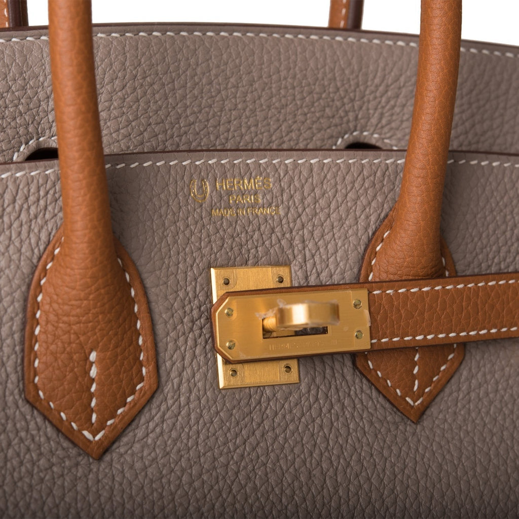 Hermes HSS Birkin 30 Gris Mouette and Gris Tourterelle Clemence BPHW –  Madison Avenue Couture