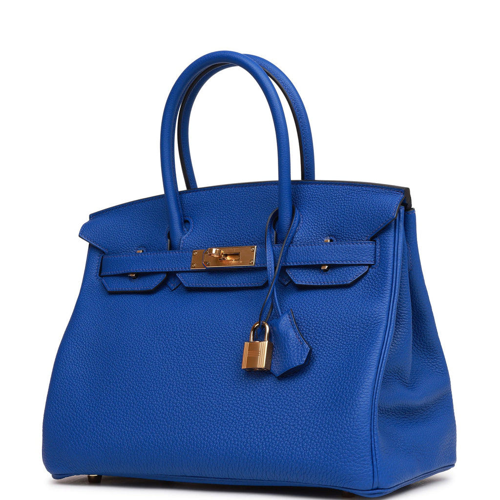 Hermès Togo Birkin 30 - Blue Handle Bags, Handbags - HER557373