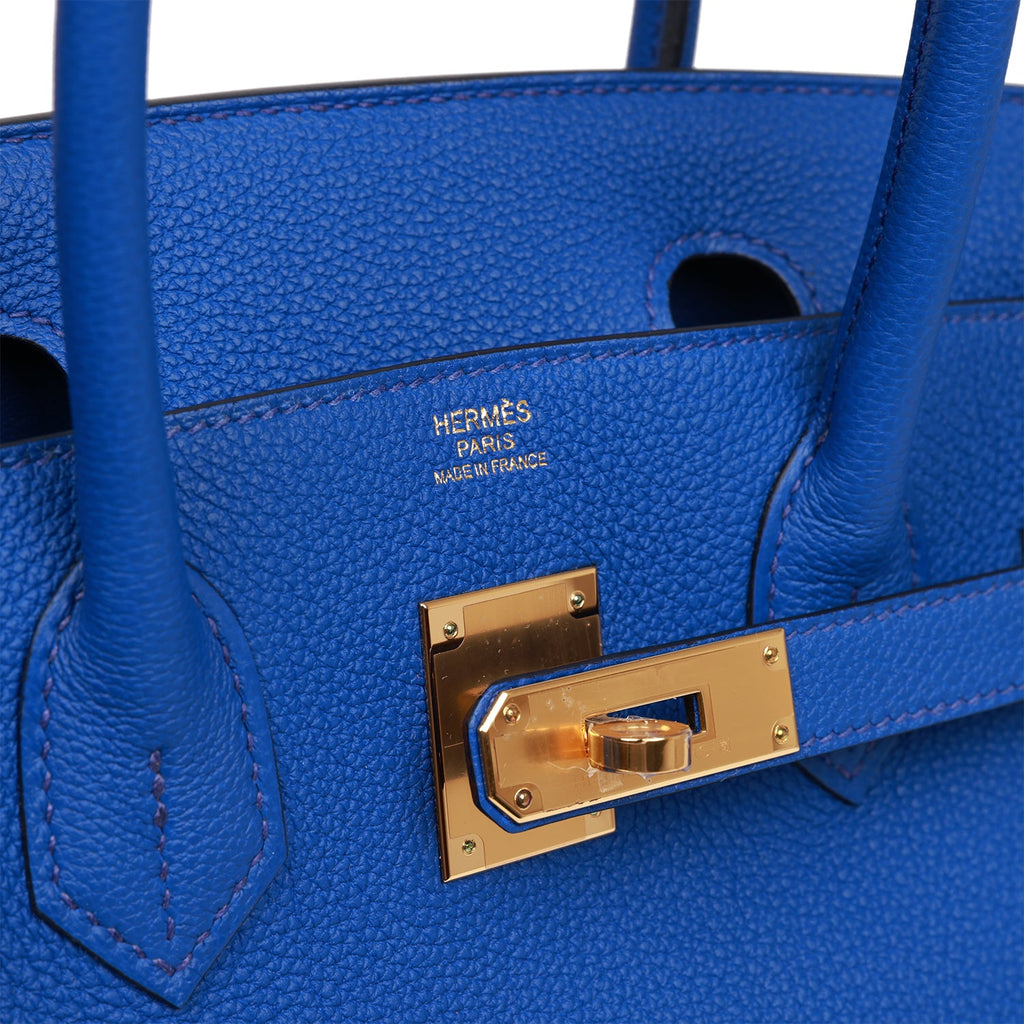 Hermes Birkin 30 Bleu Royal Togo Gold Hardware – Madison Avenue