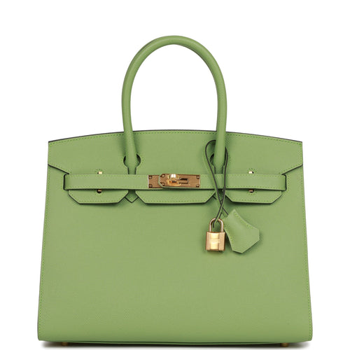 Hermes Birkin Sellier 30 Vert Criquet Epsom Gold Hardware