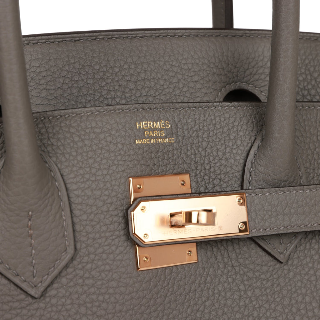 Hermès Birkin 30 Gris Meyer Togo With Rose Gold Hardware - AG Concierge Fzco