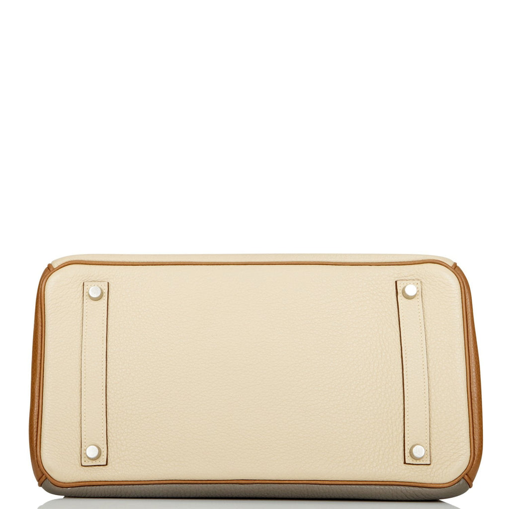 Hermes HSS Tri-Color Birkin Gris Tourterelle Etoupe Etain 35cm Bag