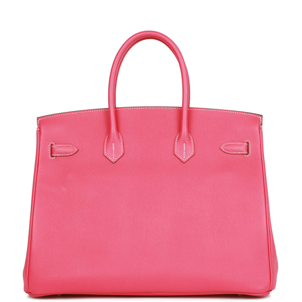 At Auction: Brand New~ HERMES Birkin 35 Rose Tyrien Epsom Leather Bag