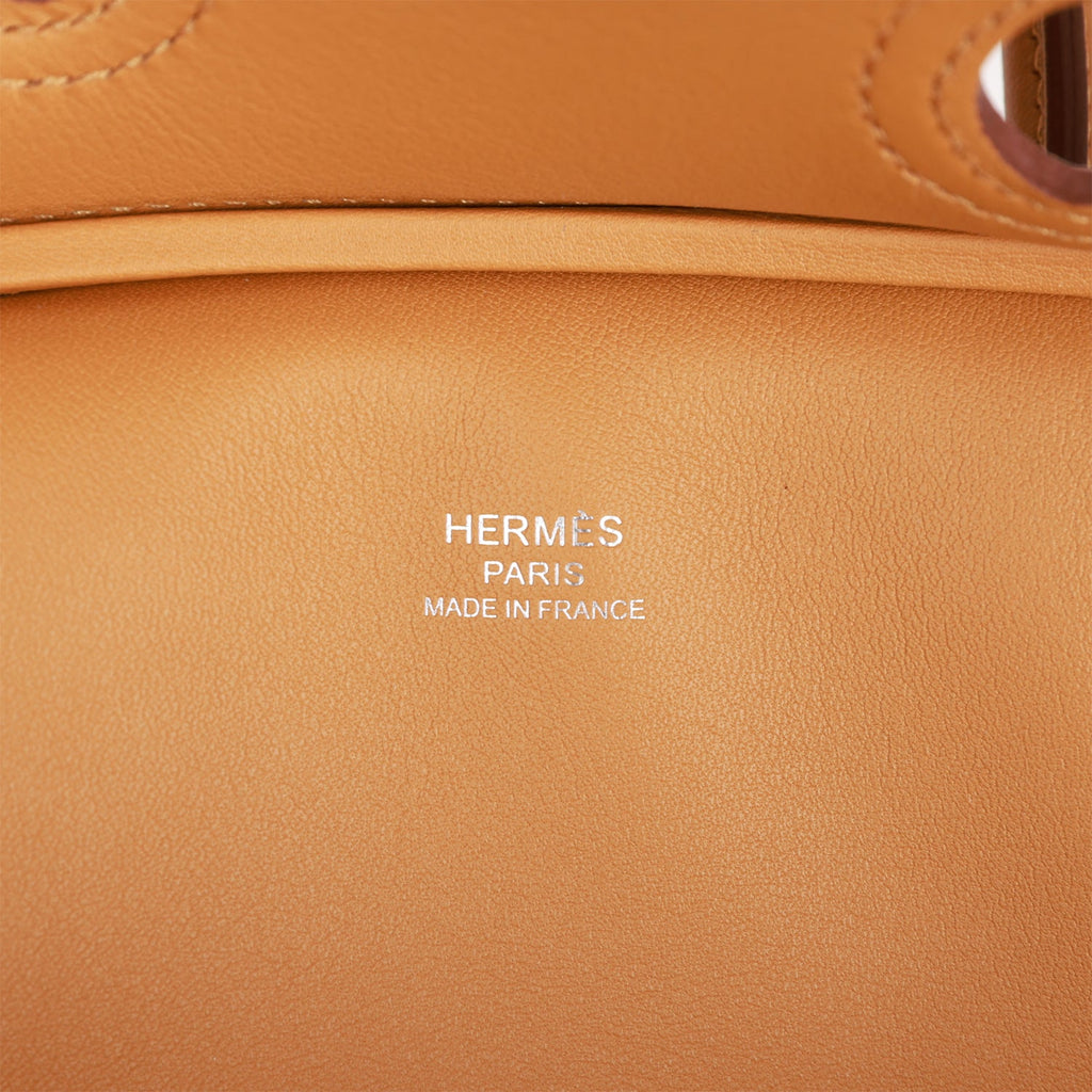 Hermès Birkin 25 Cargo Desert/Sesame Toile Goeland Swift With Silver  Hardware