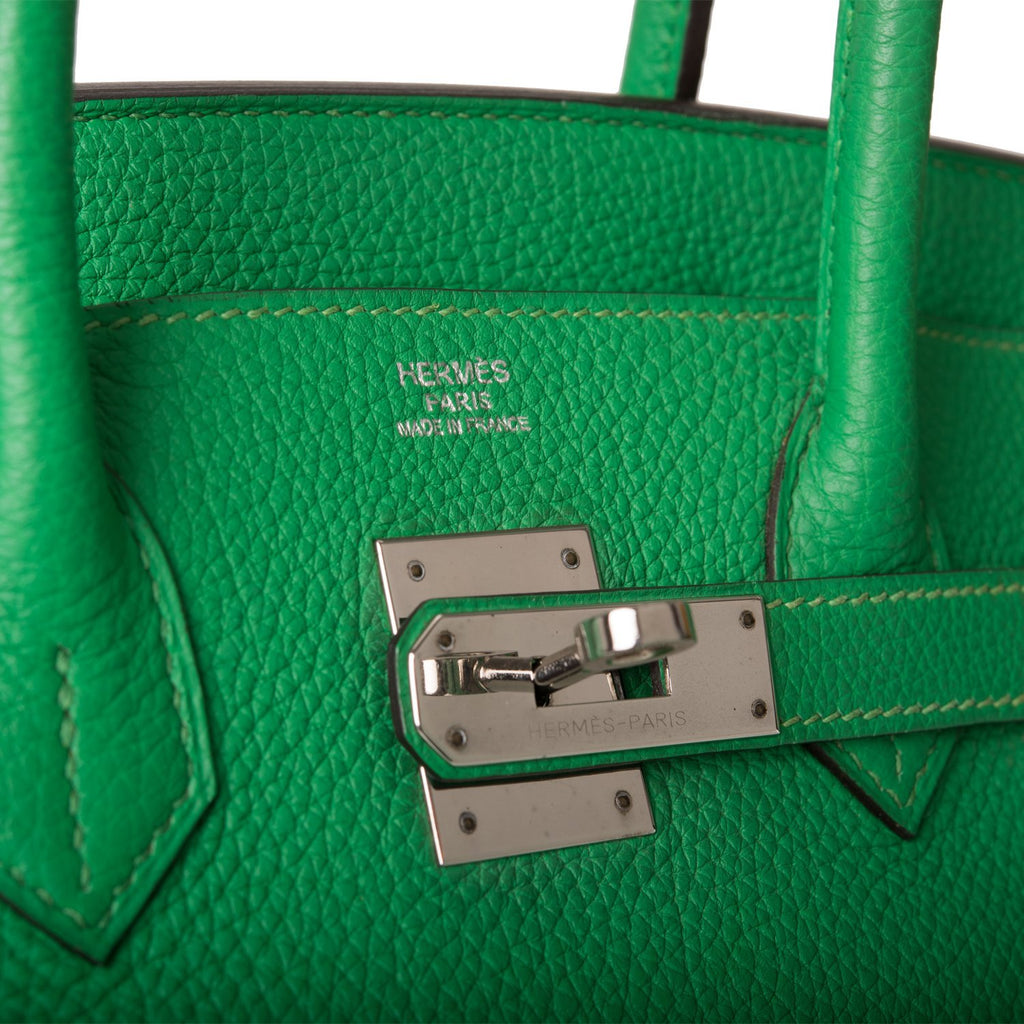 Hermès Birkin 30 Straußenleder Grau Hardware Palladium-tasche-bag