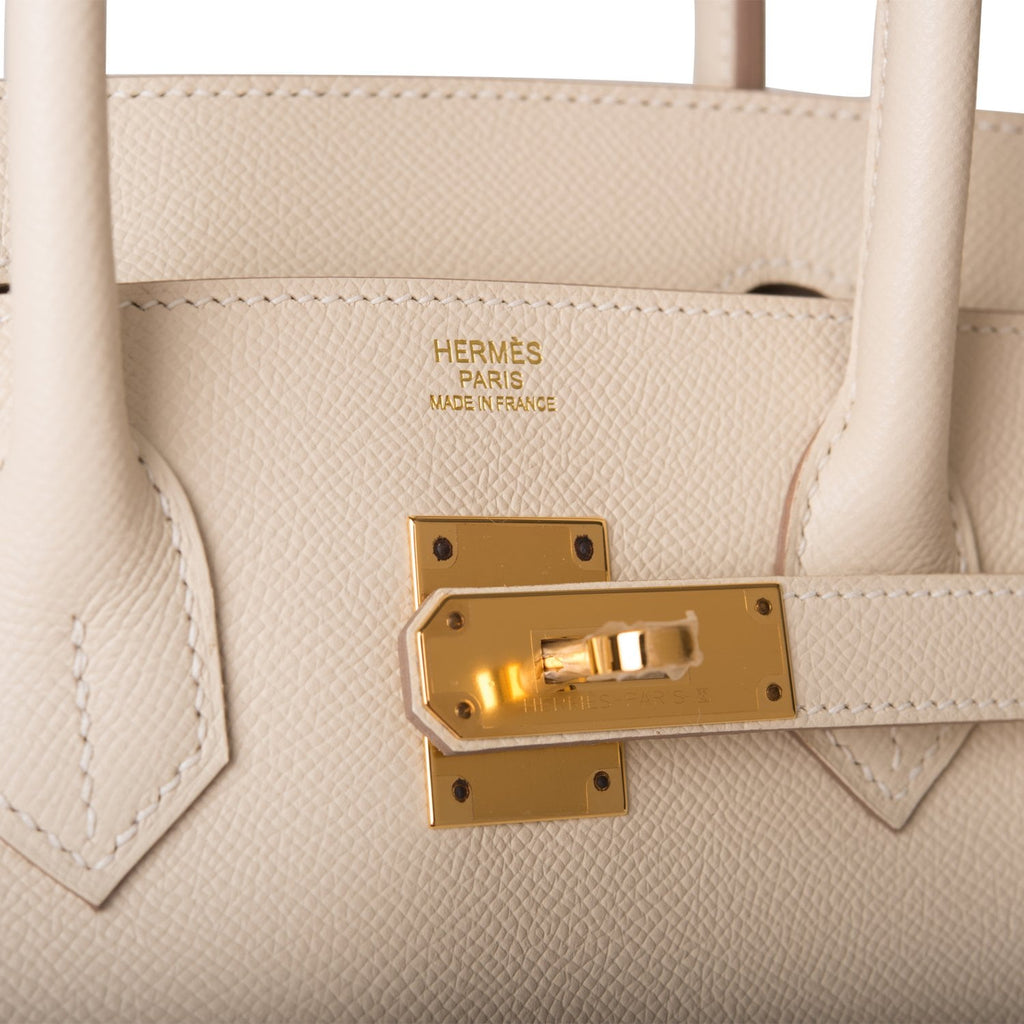 Hermès Birkin 30 Top Handle Bag In Craie Epsom With Gold Hardware in  Natural