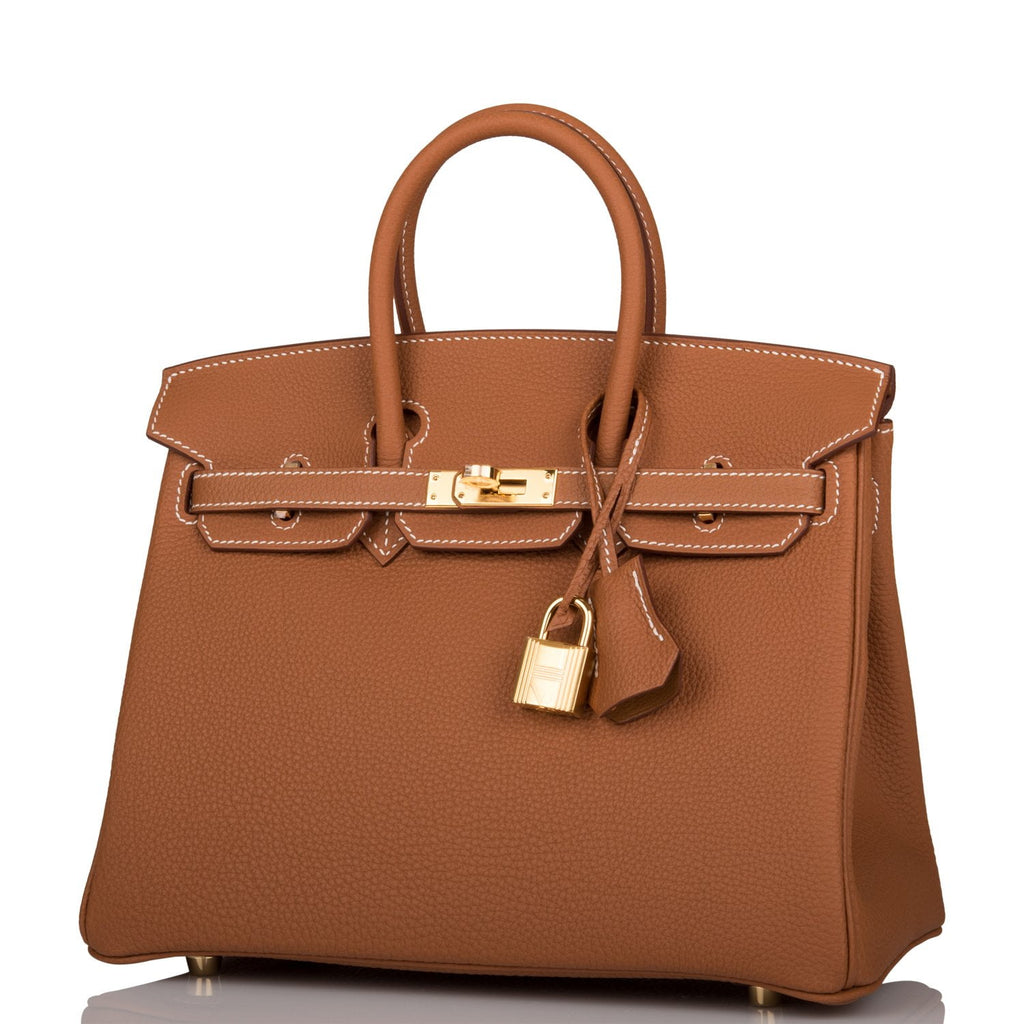 Hermès Togo Birkin 25 Bag In Brown - Gold