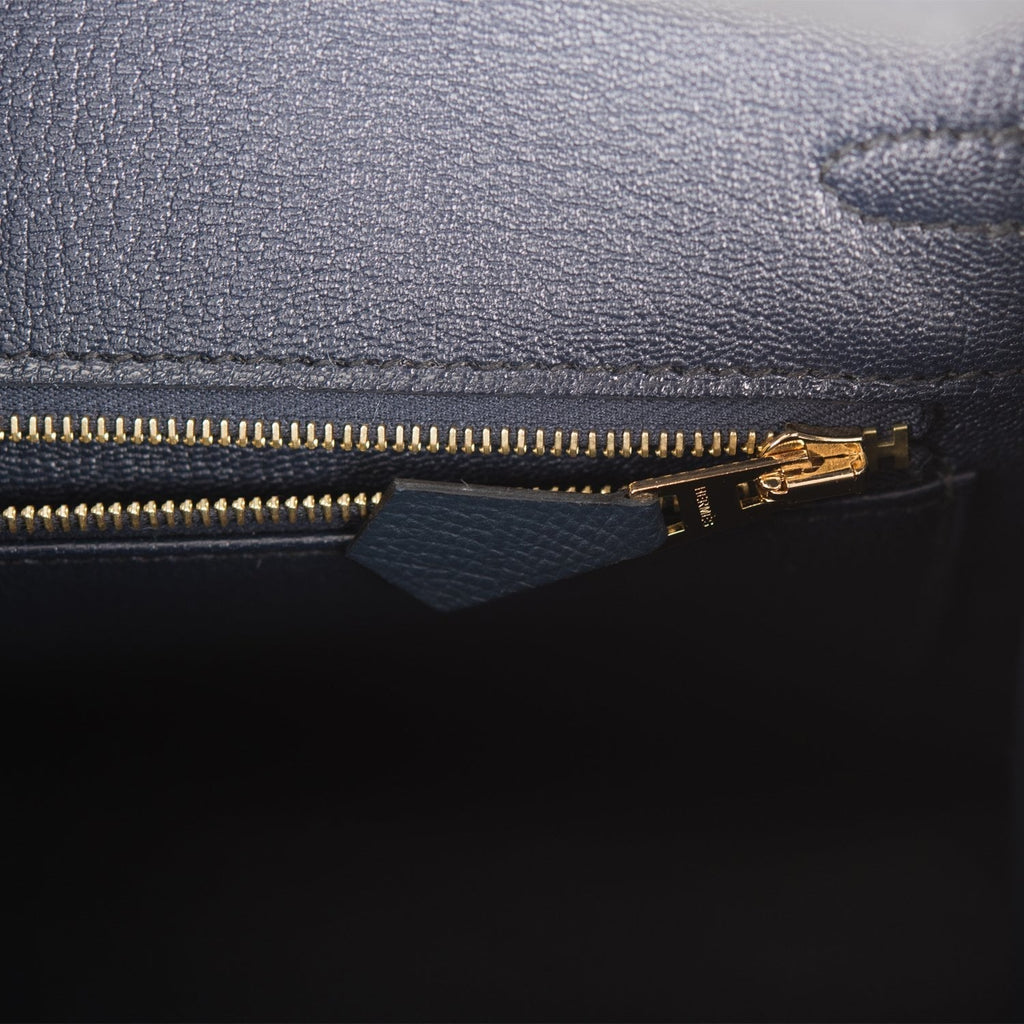 Hermes Kelly 25 Sellier Bleu Indigo Epsom Gold Hardware #C - Vendome Monte  Carlo