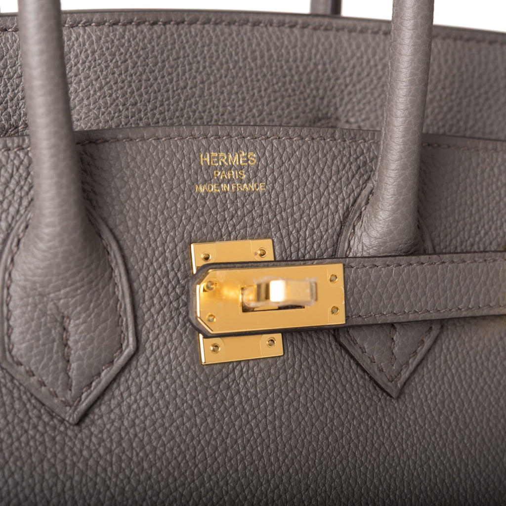 Hermès Etain Togo Birkin 25 Gold Hardware, 2022 Available For
