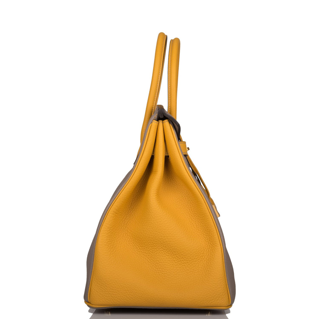 Acapulco Hermès Hermes Birkin handbag 35 taupe color Beige Leather