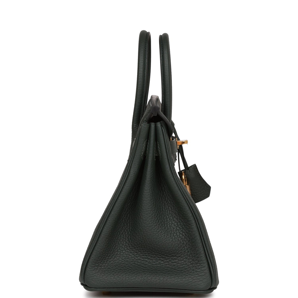 Hermès - Hermès Birkin 25 Swift Leather Handbag-Vert Fonce Gold Hardware