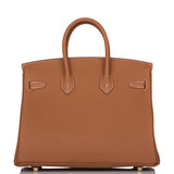 Hermes Birkin 25 Gold Togo Gold Hardware