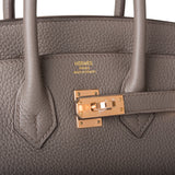 Hermès Birkin 30 Gris Etain Togo Rose Gold Hardware RGHW — The