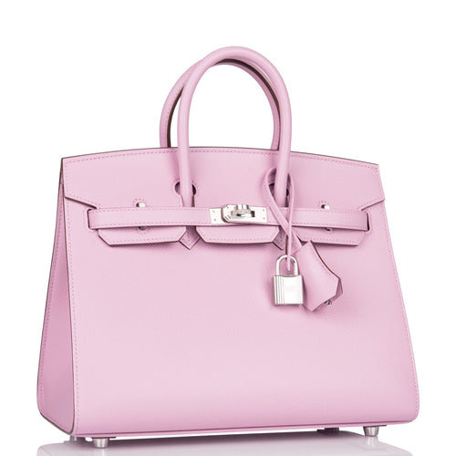 Hermes Birkin Sellier 25 Mauve Sylvestre Epsom Palladium Hardware