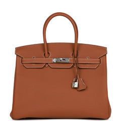 Hermes 35cm Vert Anis Togo Leather Birkin Bag with Palladium, Lot #58232