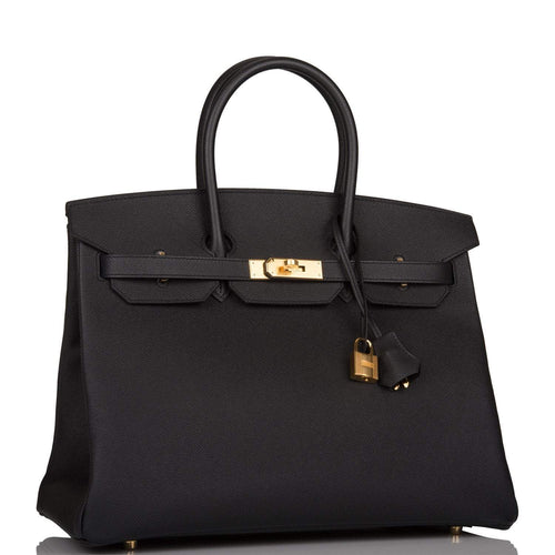 Hermes Birkin 35 Black Epsom Gold Hardware