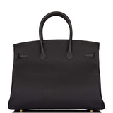 Hermes Birkin 35 Black Epsom Gold Hardware