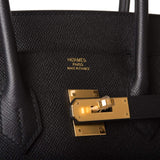 Hermes Birkin 35 Black Epsom Gold Hardware