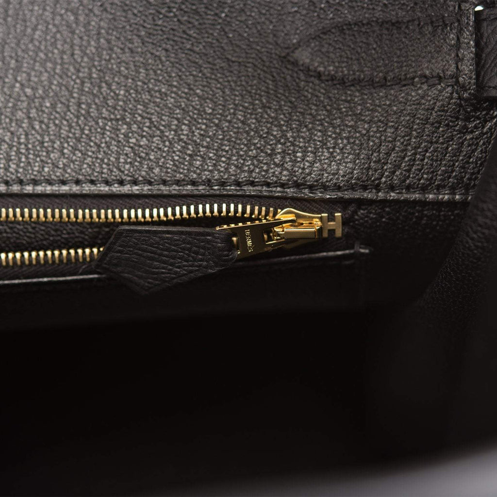Hermès Birkin 35 Noir (Black) Epsom Gold Hardware GHW — The French
