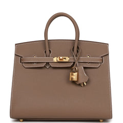 Hermès Birkin Sellier 25 Gold Epsom GHW from 100% authentic materials!