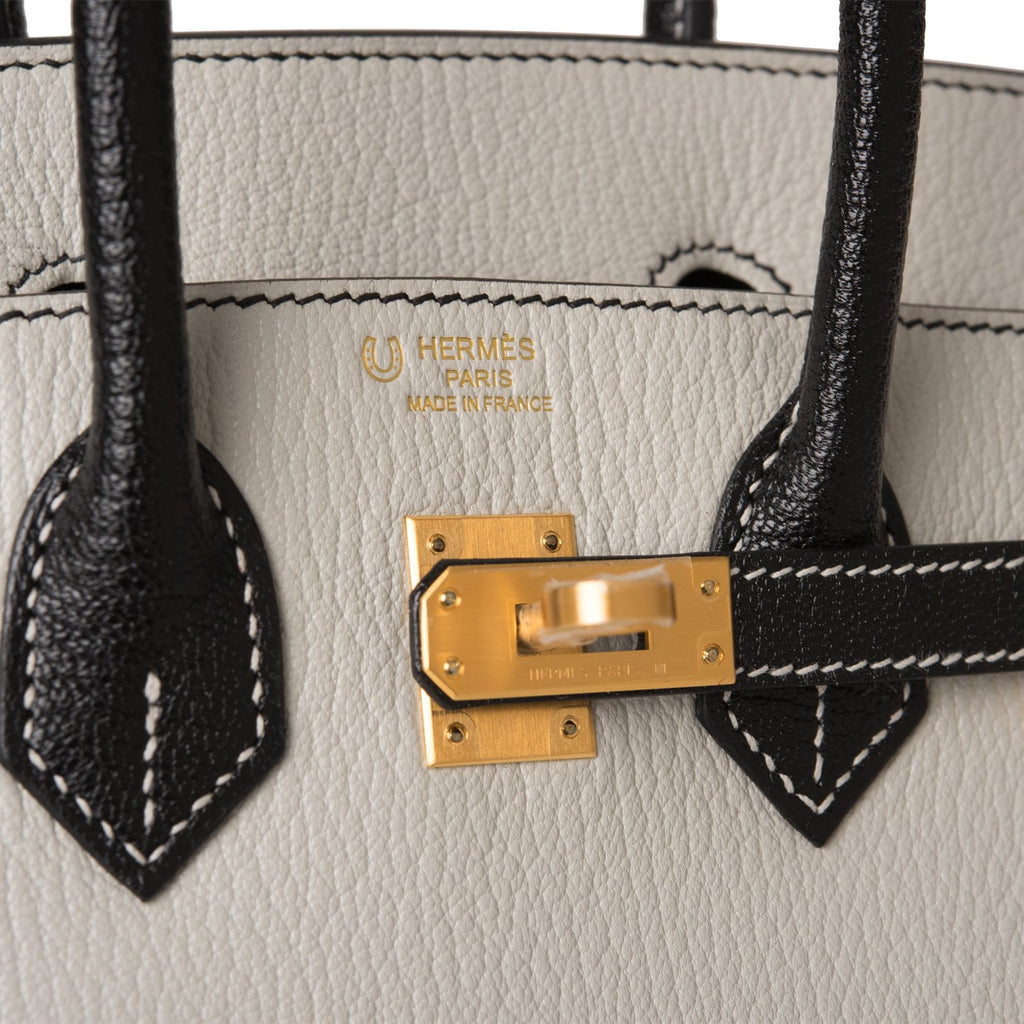 Hermes Birkin HSS 25 Bag Noir / Rouge Casaque Chevre Brushed Gold Hardware  • MIGHTYCHIC • 