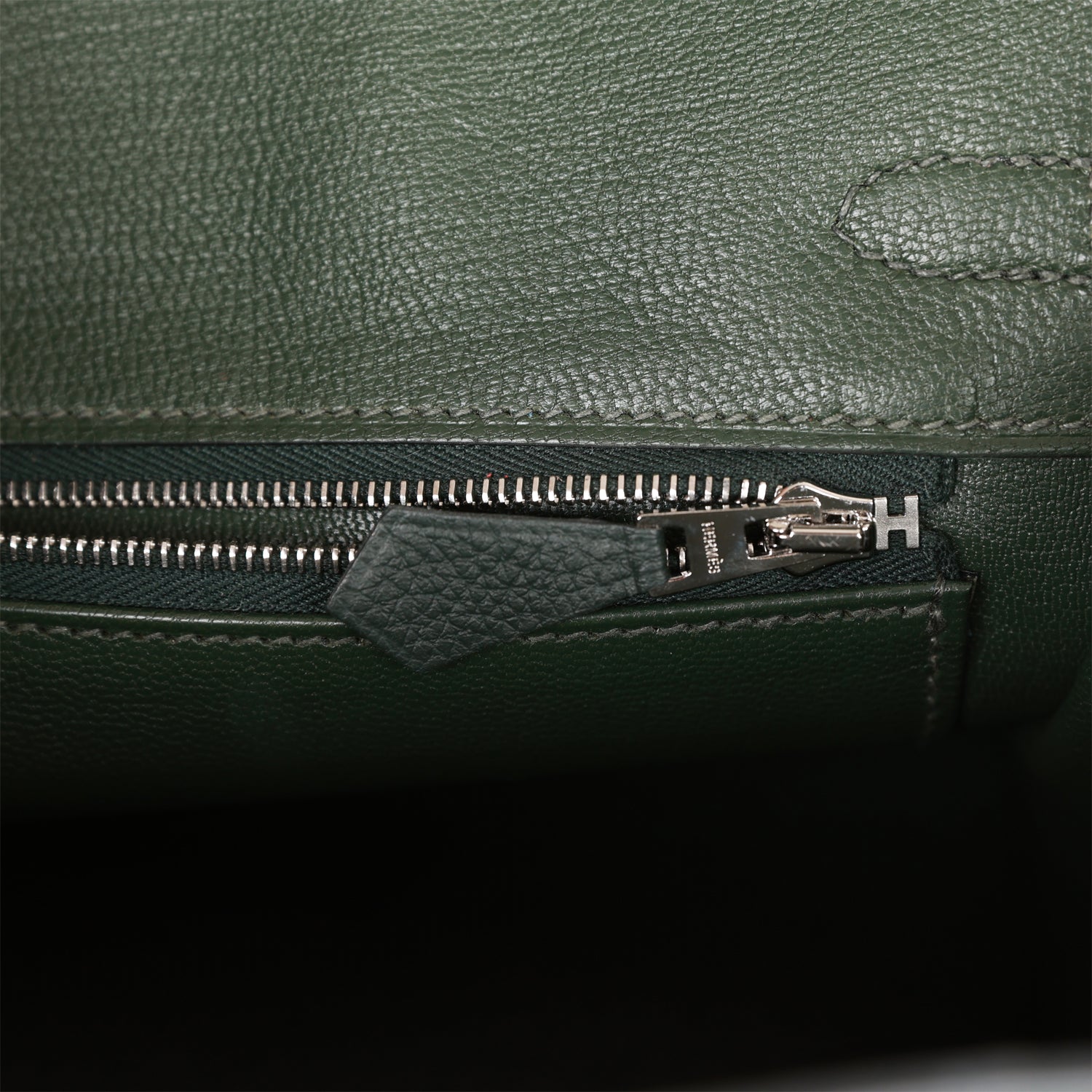 Hermes Birkin 25 Vert Fonce Togo Palladium Hardware – Madison Avenue ...