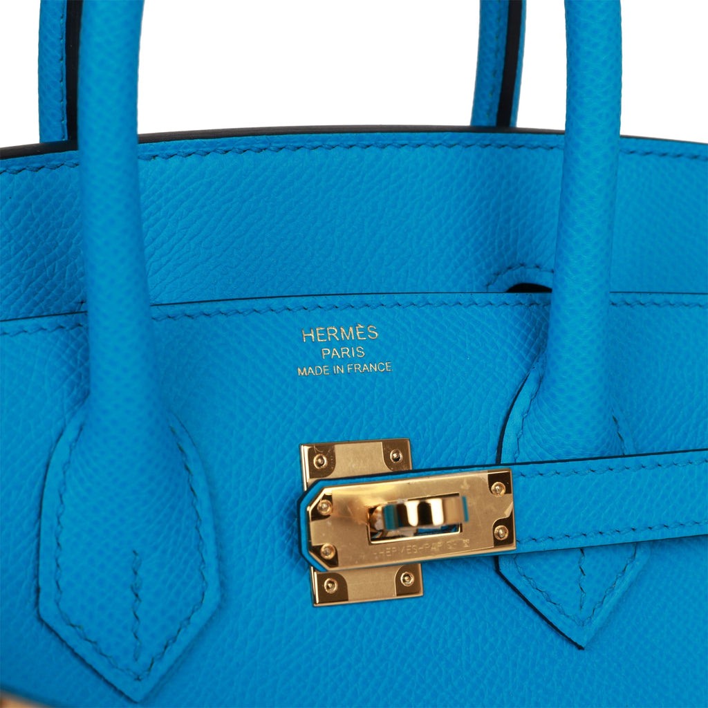 Hermes Birkin 25 Bleu Indigo Contour Epsom Gold Hardware #X - Vendome Monte  Carlo