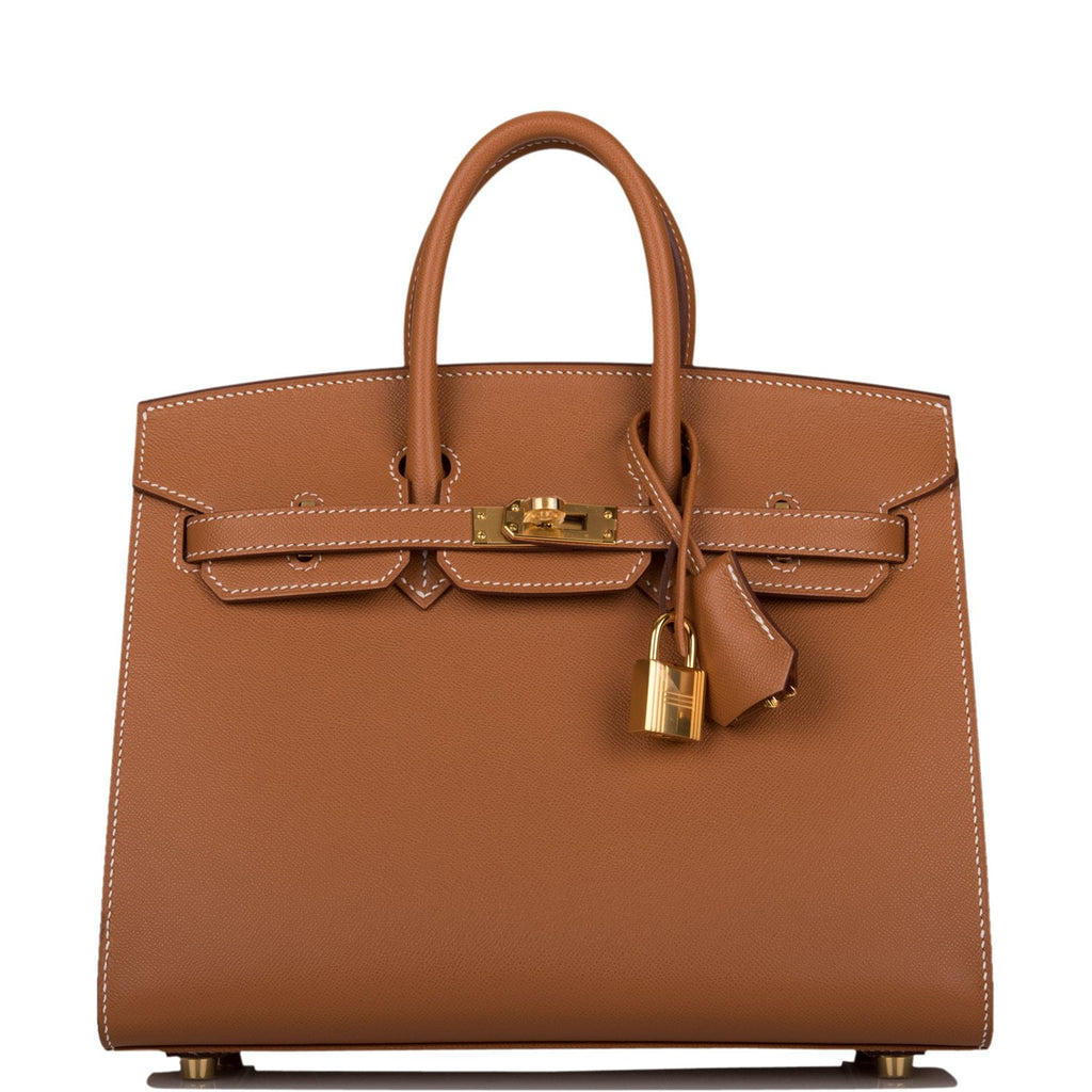 Hermes Gold Veau Madame Sellier Birkin 25cm Gold Hardware
