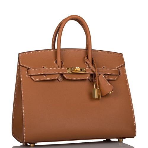 Hermes Birkin Sellier 25 Gold Veau Madame Gold Hardware