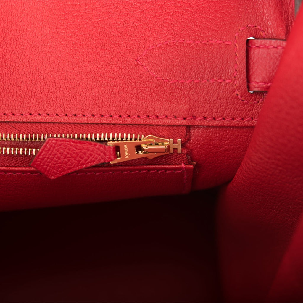 Hermès Birkin 30 Rouge Casaque Epsom Gold Hardware