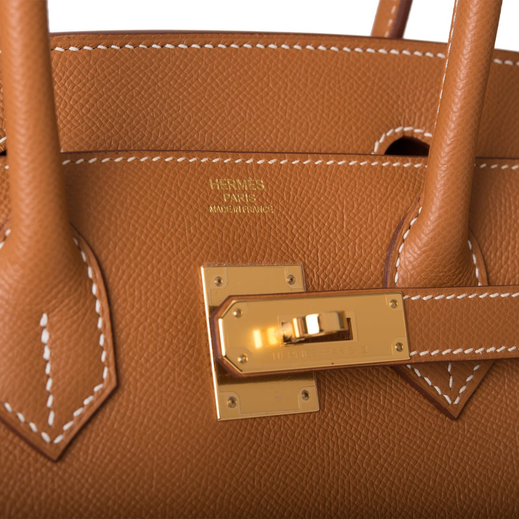 Hermès Birkin 30 Sellier Gold Madame Grain leather Palladium Hardware