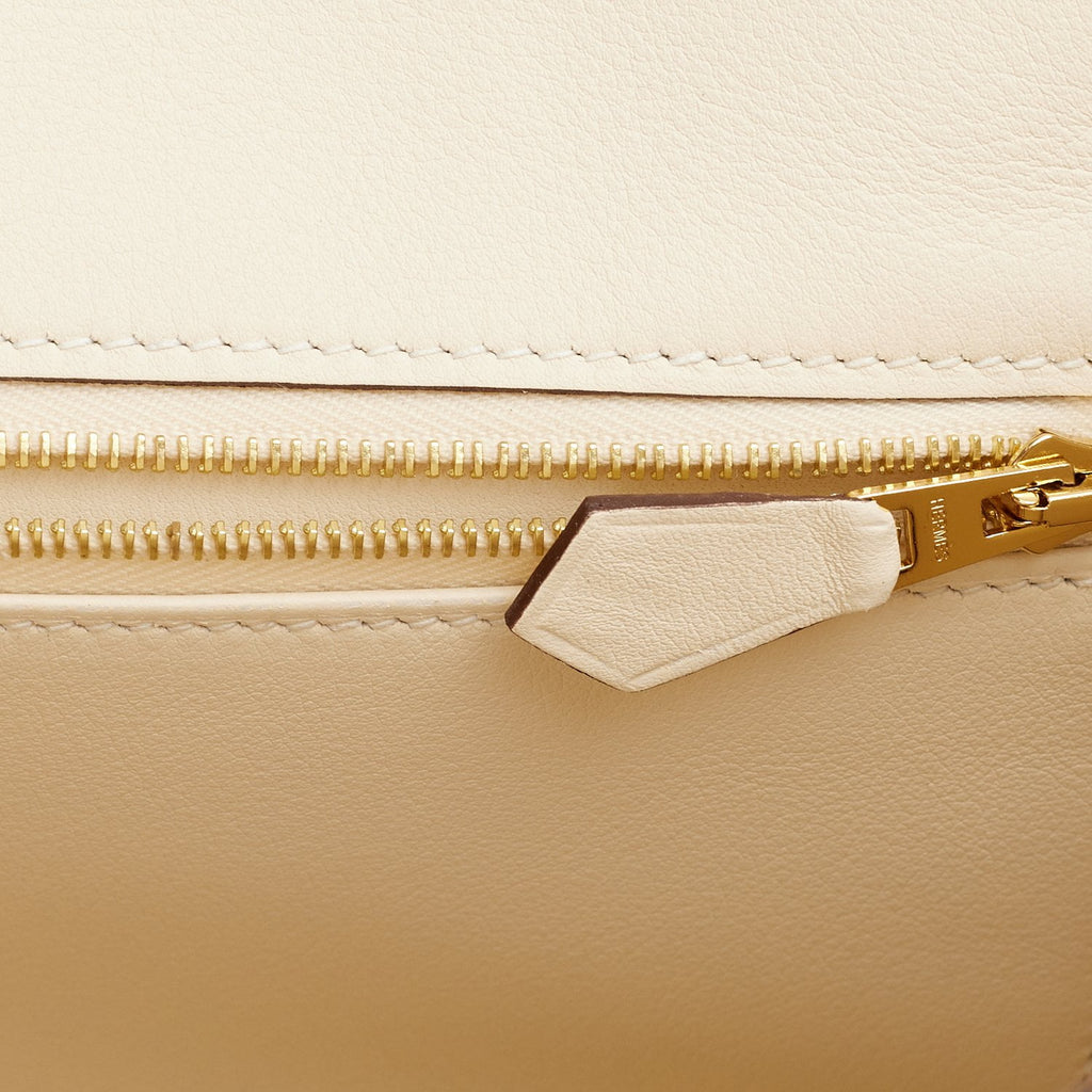 Hermès Birkin 25 Nata Swift leather Gold Hardware - 2021, Z – ZAK BAGS ©️