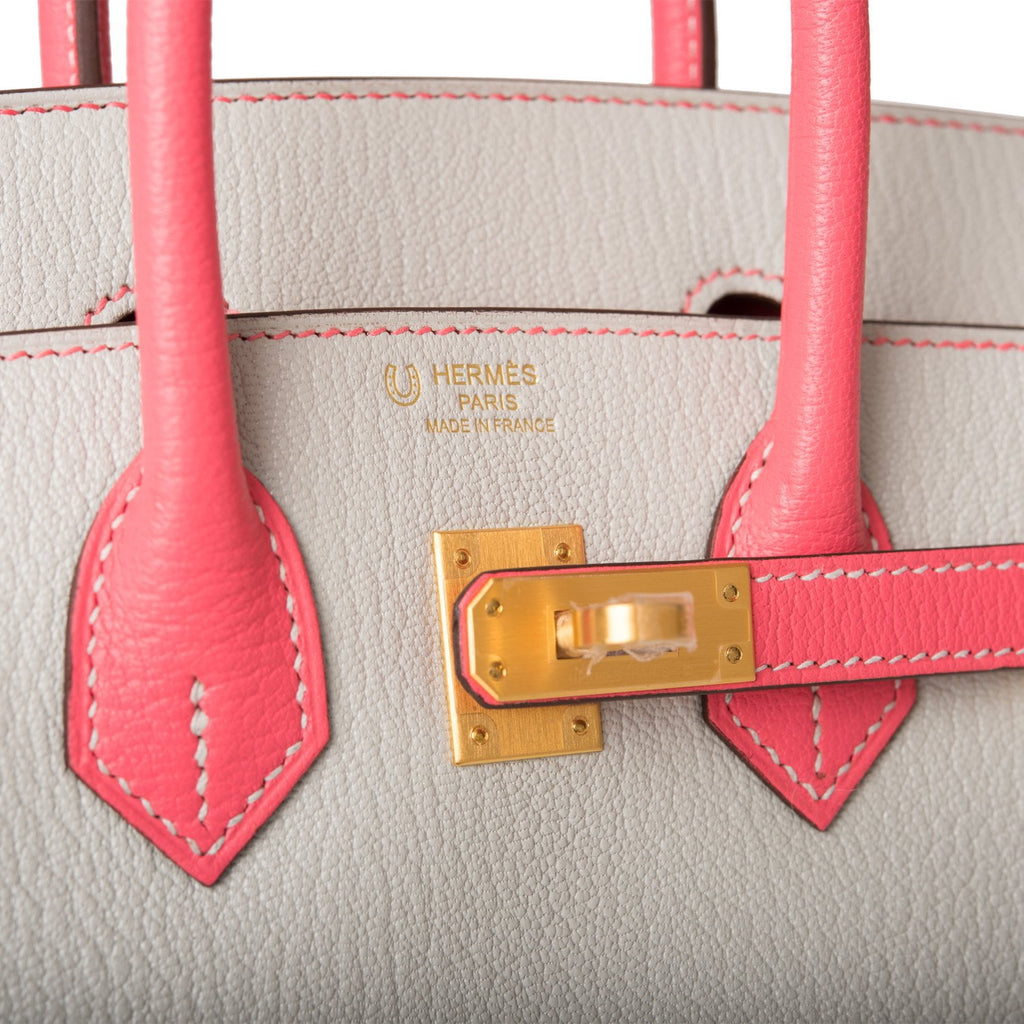 Hermes 25 Rose Azalee Veau Swift Leather Birkin Bag - PreLoved Treasures
