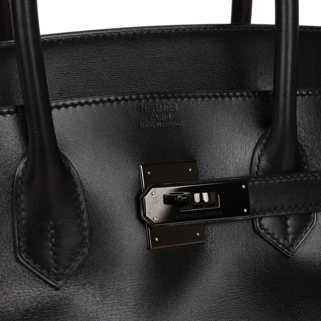 Hermès Black Box Leather Limited Edition So Black Birkin 35cm Ruthenium  Hardware Limited Edition Available For Immediate Sale At Sotheby's