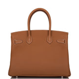 Hermes Birkin 30 Gold Togo Palladium Hardware