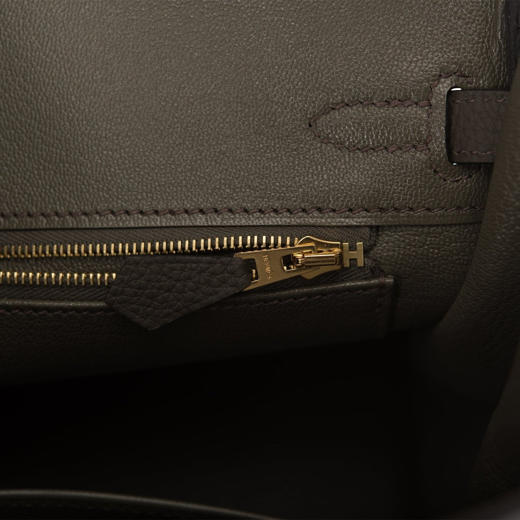 Hermes Birkin 25 Vert Fonce Togo Gold Hardware – Madison Avenue Couture