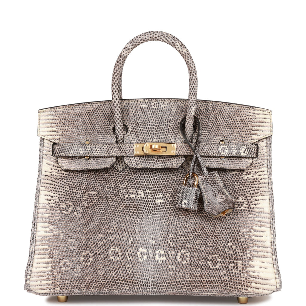 Birkin 25 lizard handbag Hermès Grey in Lizard - 9538630