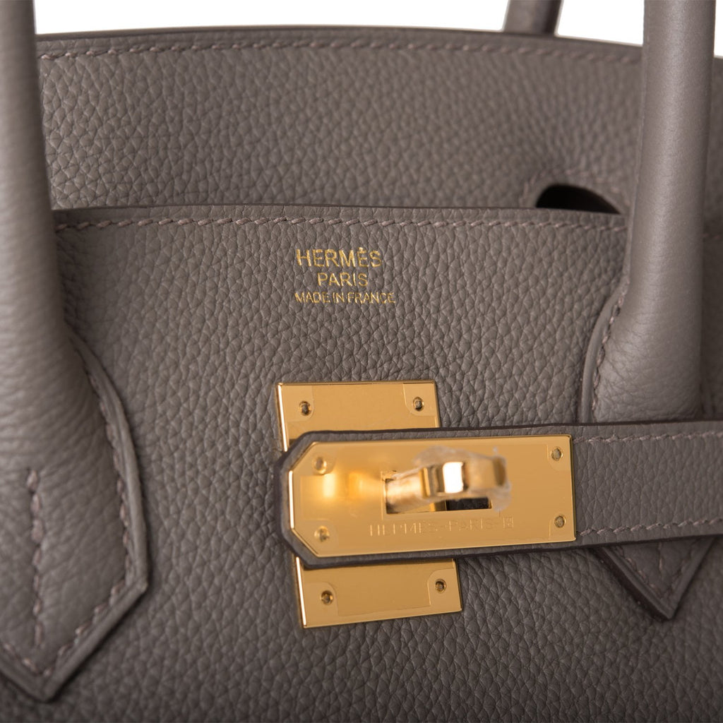 Hermès Birkin 30 Gris Etain Togo Gold Hardware GHW — The French Hunter