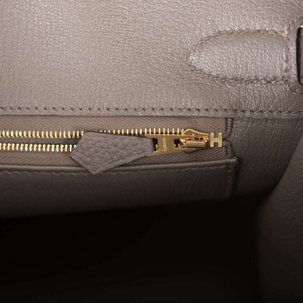 Hermès Birkin 30 Gris Etain Togo Rose Gold Hardware - Luxury Shopping