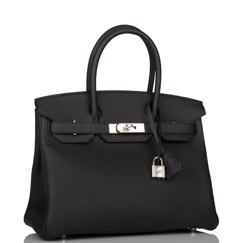 Hermes Birkin 30 Black Togo Palladium Hardware
