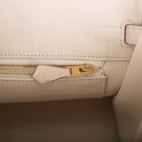 Hermes　Birkin bag 25　Craie　Togo leather　Silver hardware