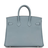 Hermes Birkin 25 Bleu Lin Verso Togo Palladium Hardware